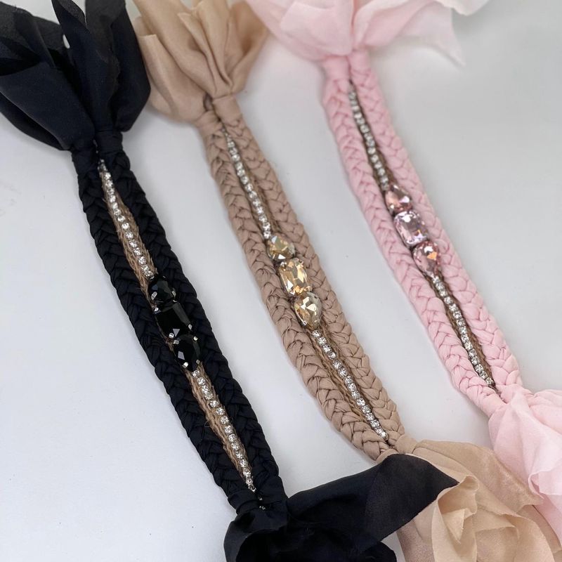 Armbånd i silke -rosa