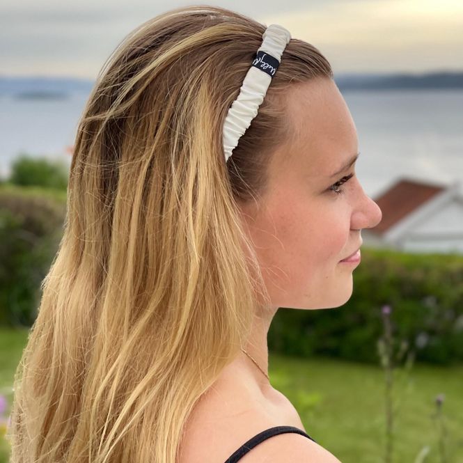 Hovedbilde Hårbånd i silke-krem