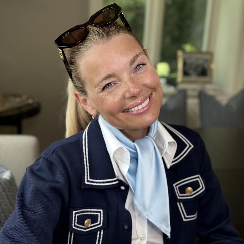 Silkeskjerf-himmelblå